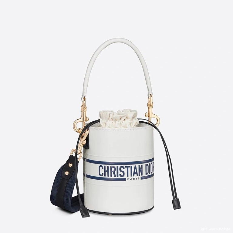 Cheap Small Bucket Bag Smooth Vibe Dior White Calfskin 0721 Luxury